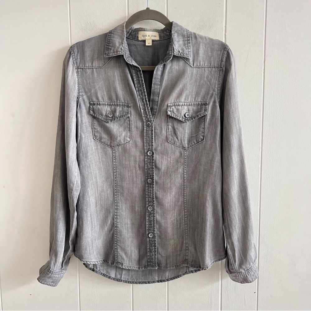 Anthropologie Cloth & Stone Tencel lyocell Button Down Shirt